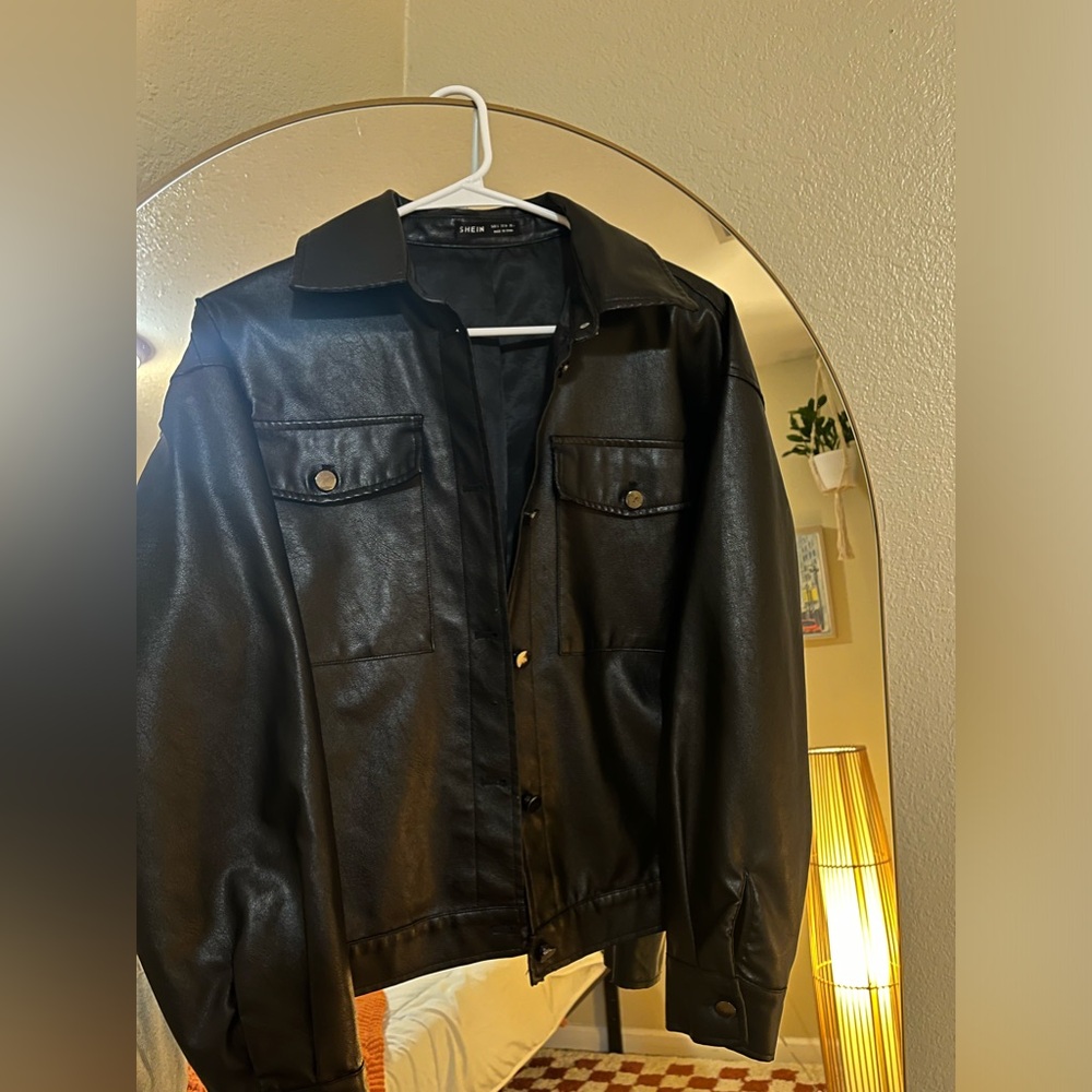 Black Faux Leather Jacket